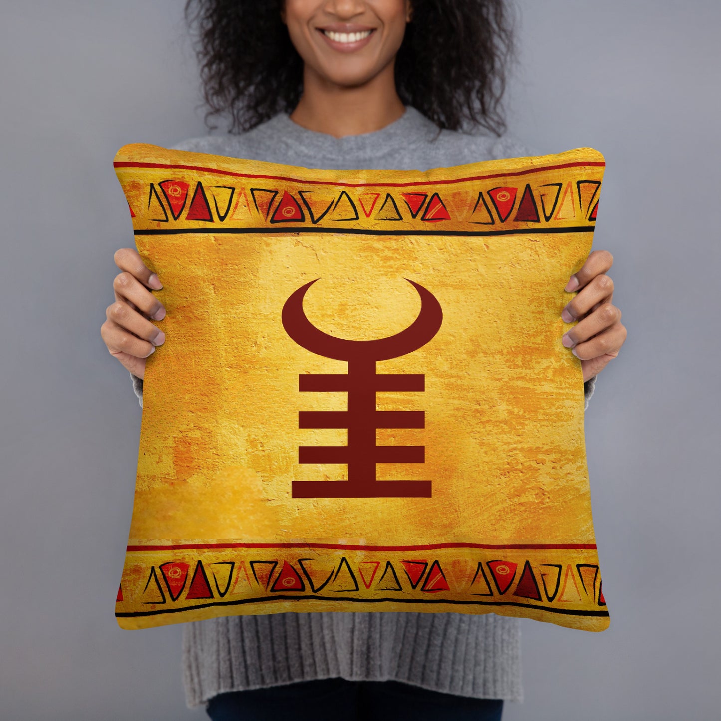 Love Africa Adinkra Symbol Throw Pillow Set – Akoben, Unity in Diversity, Sankofa, 4-Piece Collection