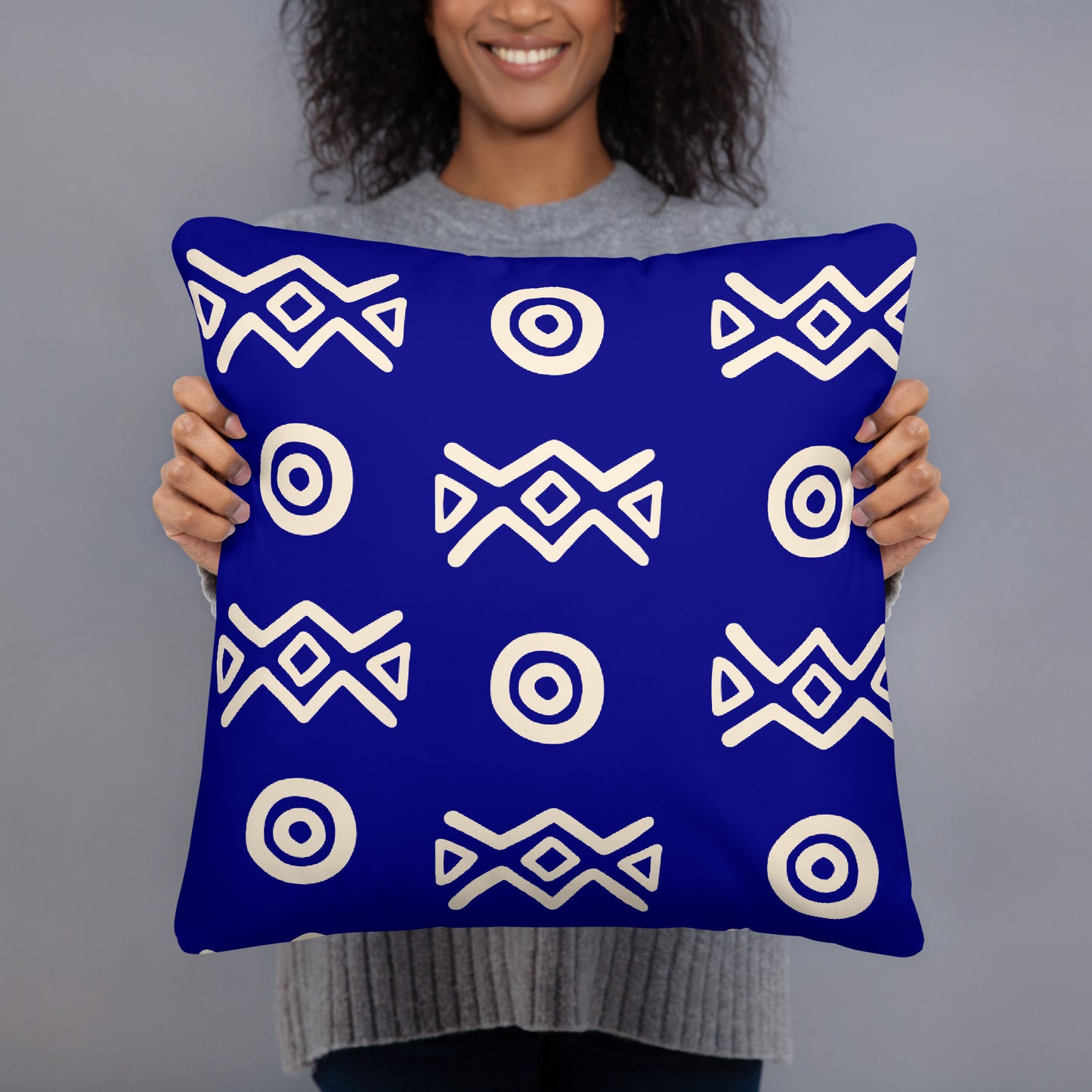 Savanna Indigo Throw Pillow (22x22, 18x18, Lumbar 20x12)