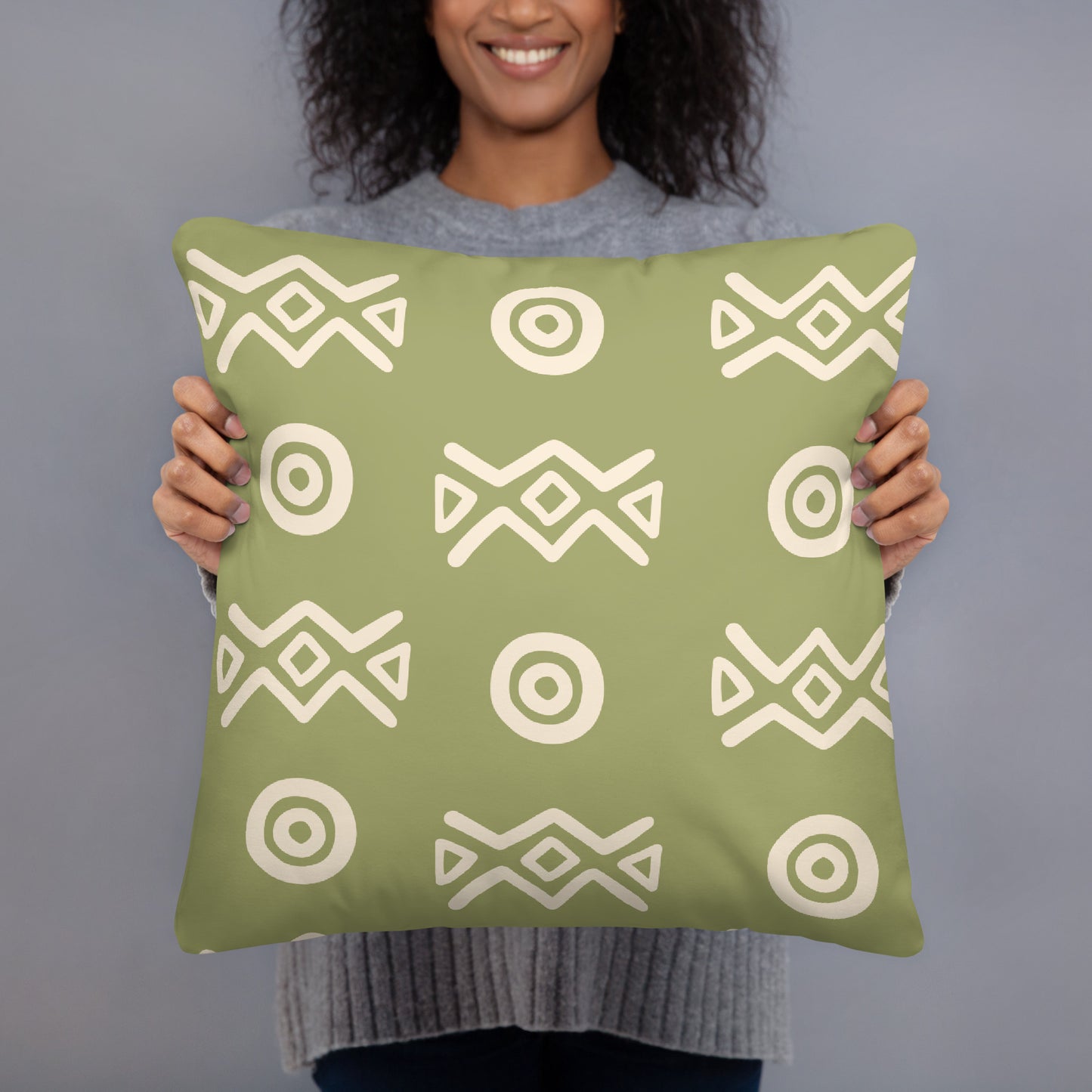 Savannah Moss Throw Pillow | African-Inspired Modern Home Decor | Kinky Nomad
