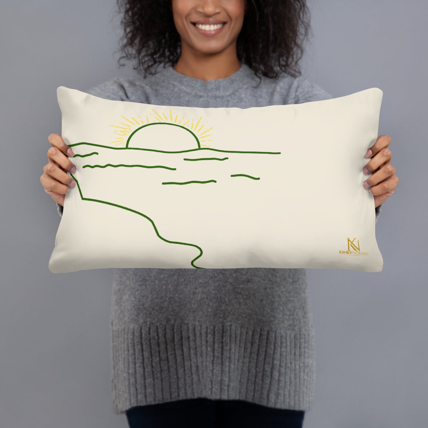 Gratitude Throw Pillow | Inspirational Quote Decorative Cushion with Sunset & Nature Design