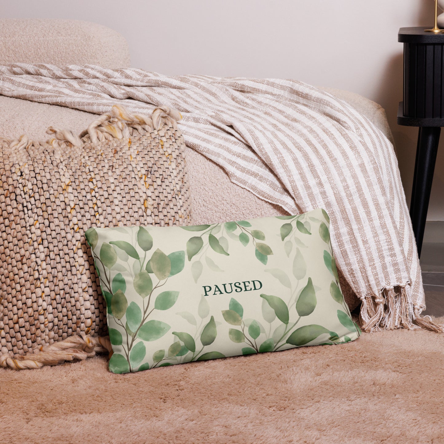 Power Pause Throw Pillow Collection – Rest Now. Conquer Later. | Motivational Accent Pillows in 3 Sizes