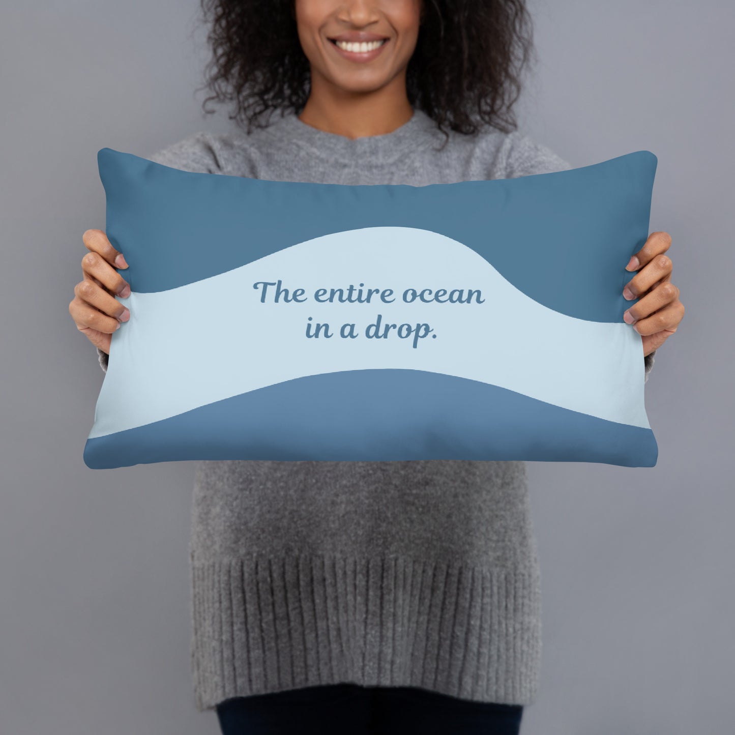 Entire Ocean Throw Pillow – Rumi Quote Home Décor | Empowering Accent Cushion