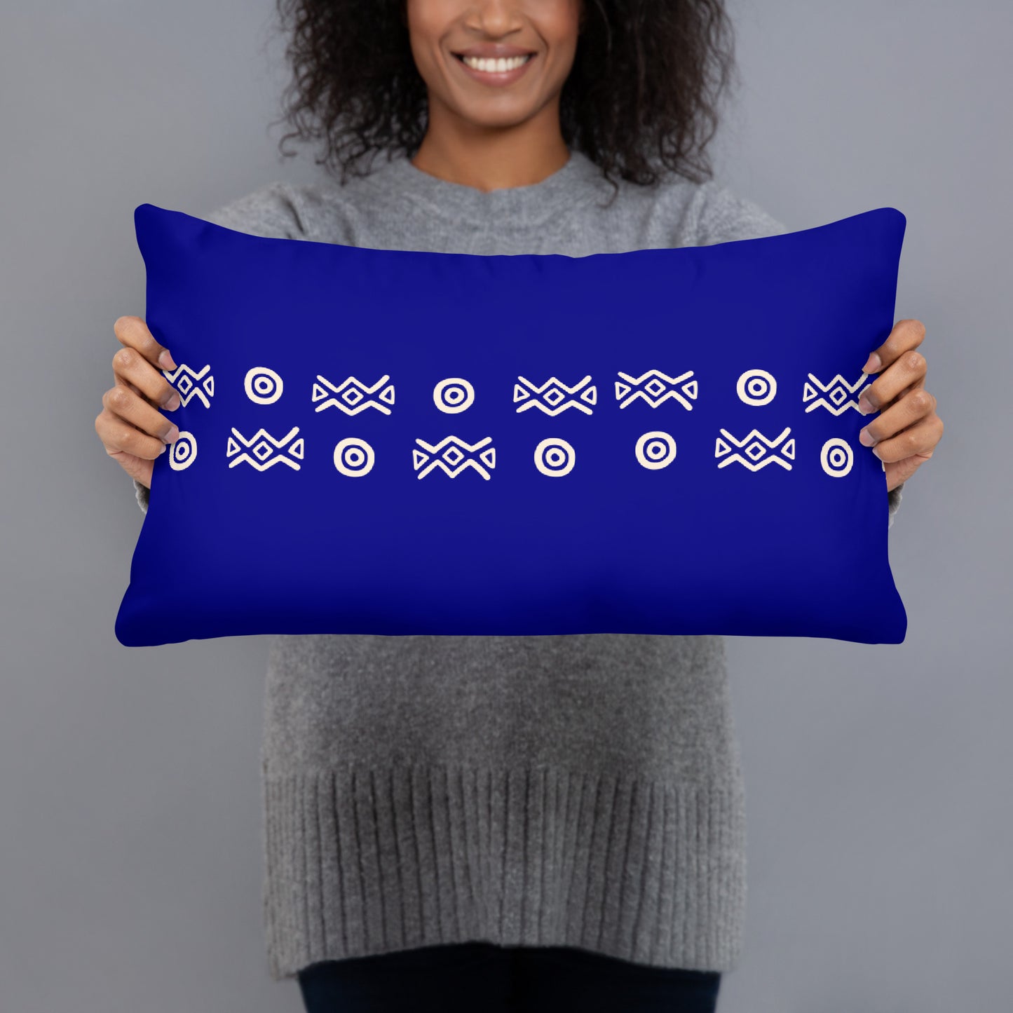 Savanna Indigo Throw Pillow (22x22, 18x18, Lumbar 20x12)