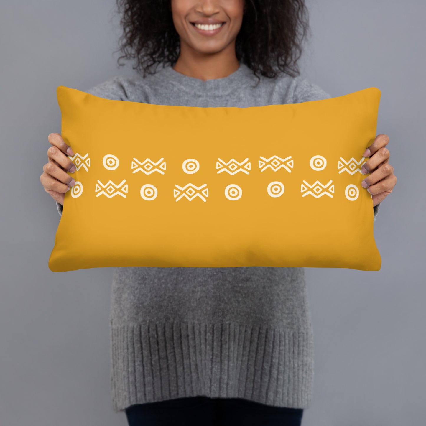 Savanna Gold African Pattern Throw Pillows | 22x22, 18x18 & Lumbar