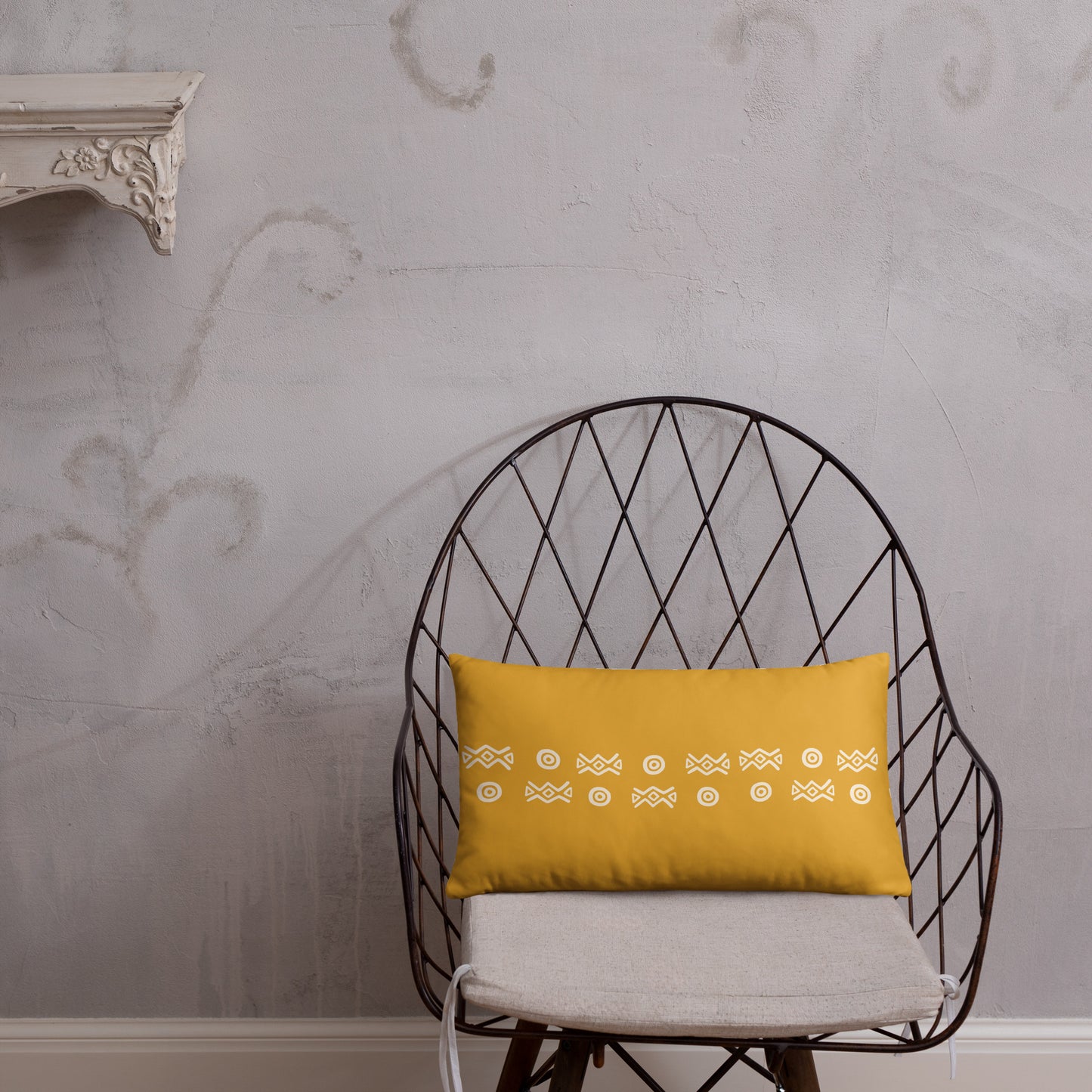 Savanna Gold African Pattern Throw Pillows | 22x22, 18x18 & Lumbar