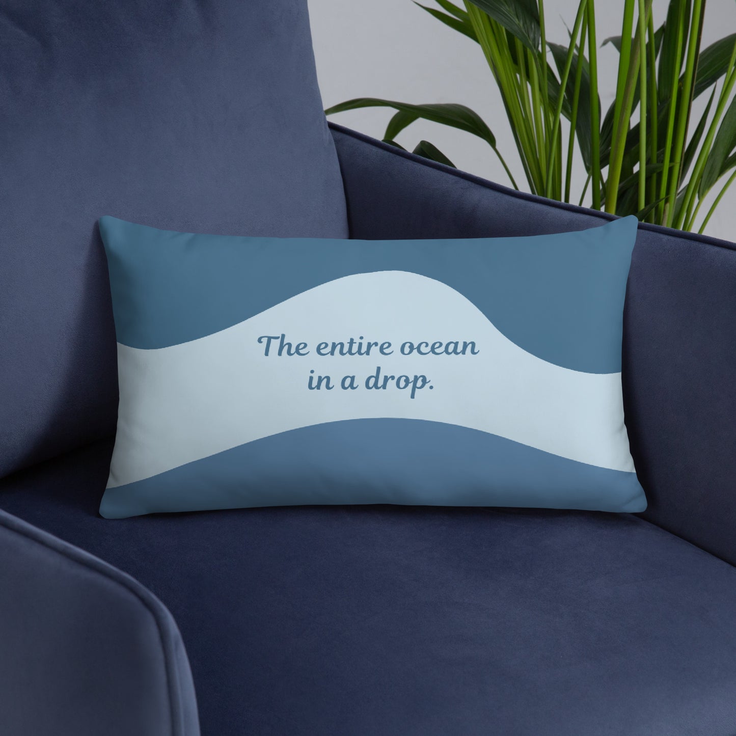 Entire Ocean Throw Pillow – Rumi Quote Home Décor | Empowering Accent Cushion