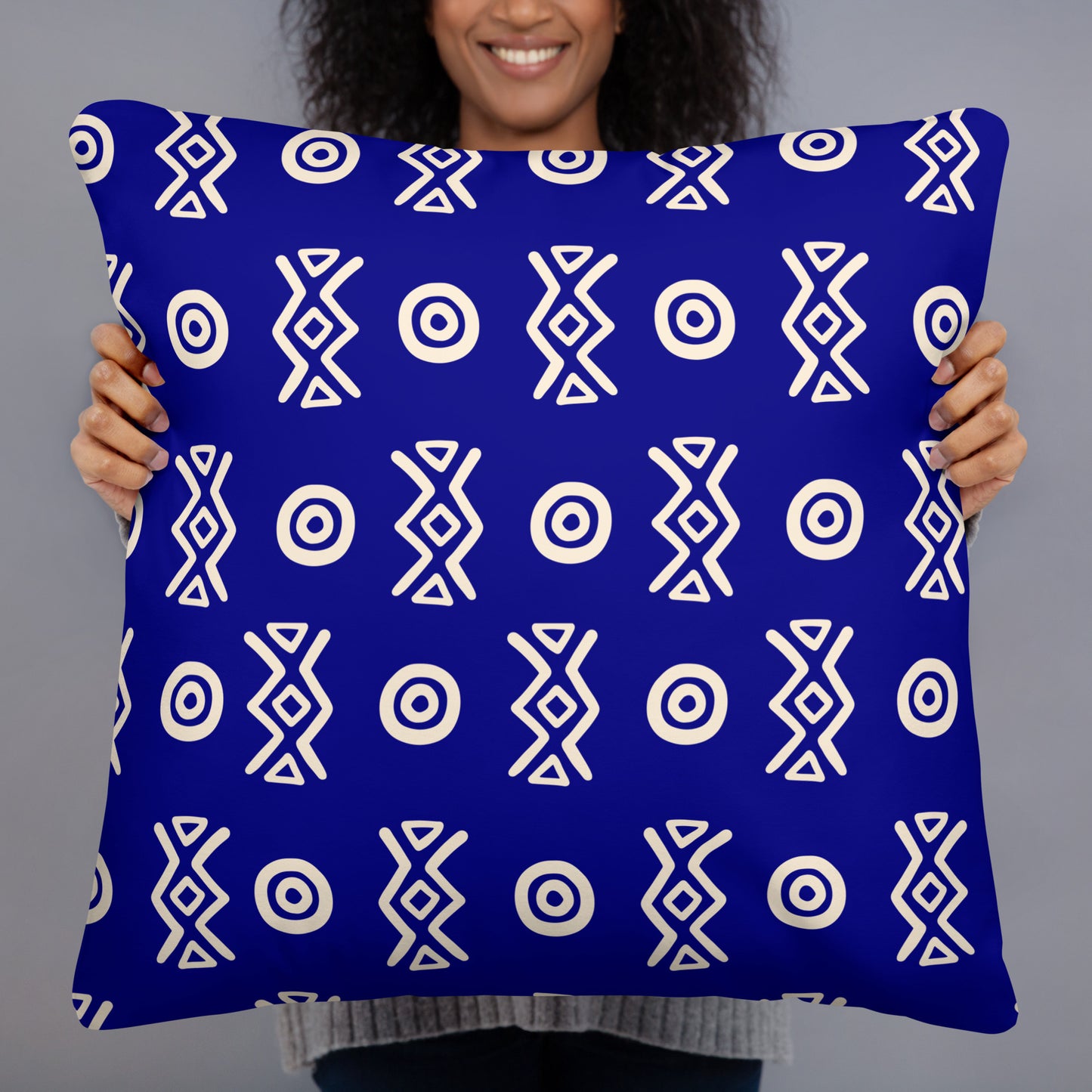 Savanna Indigo Throw Pillow (22x22, 18x18, Lumbar 20x12)