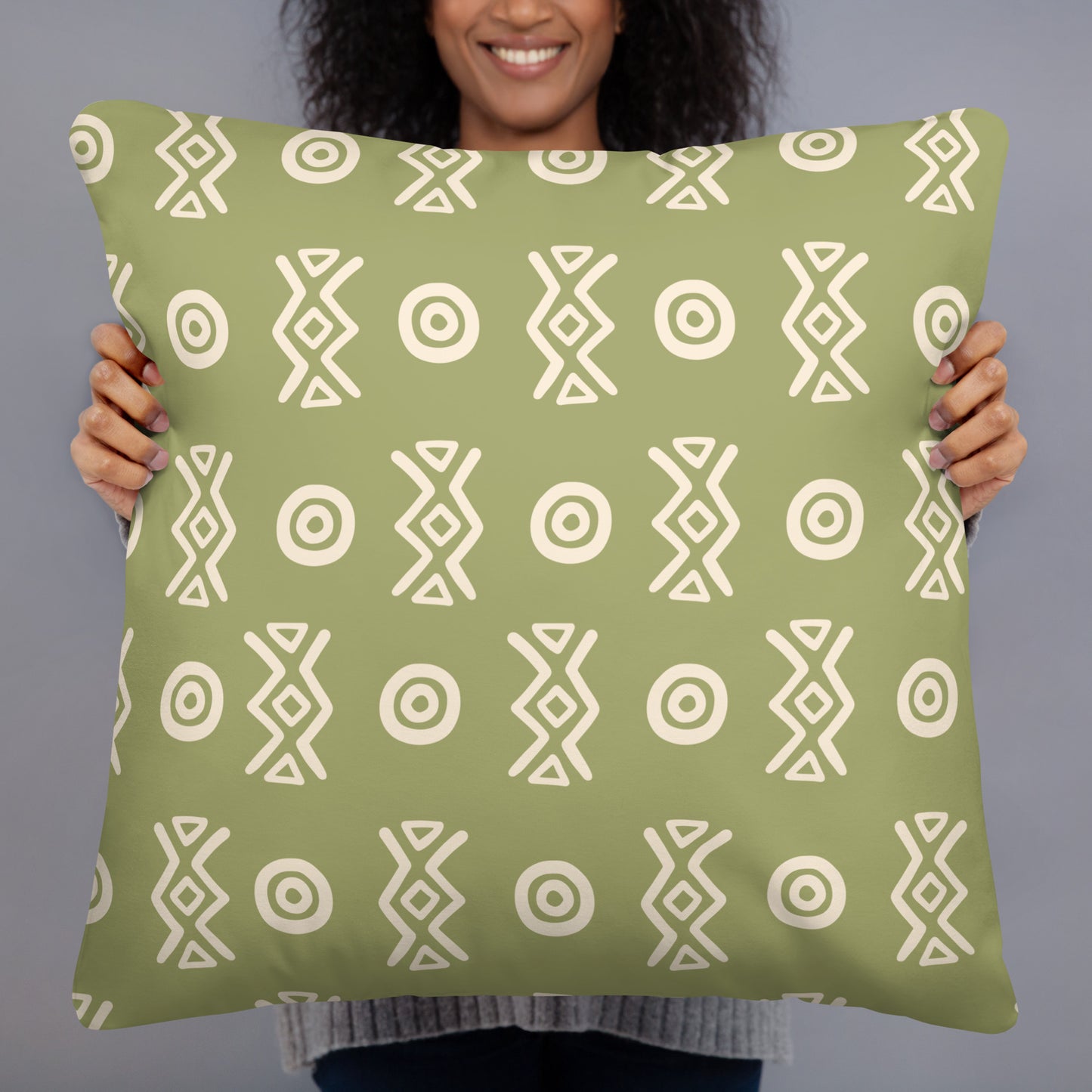 Savannah Moss Throw Pillow | African-Inspired Modern Home Decor | Kinky Nomad