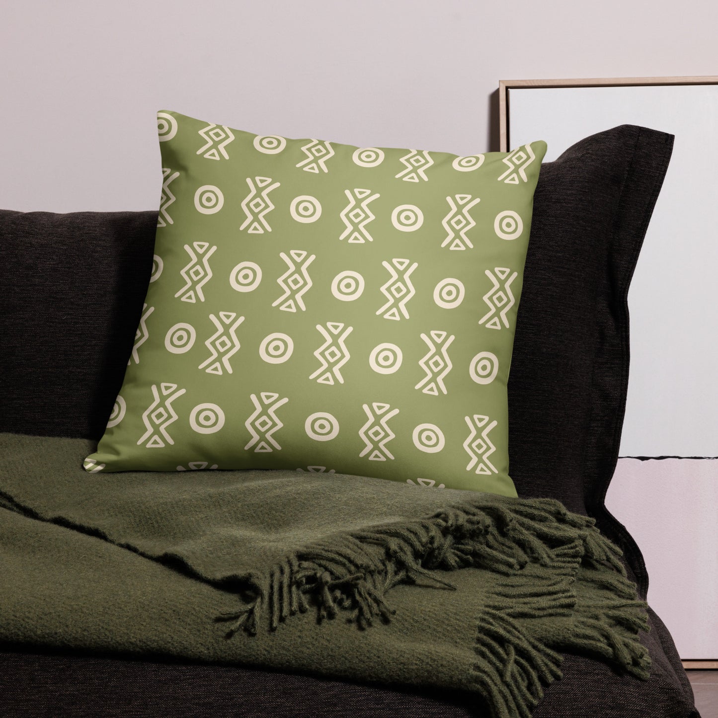 Savannah Moss Throw Pillow | African-Inspired Modern Home Decor | Kinky Nomad