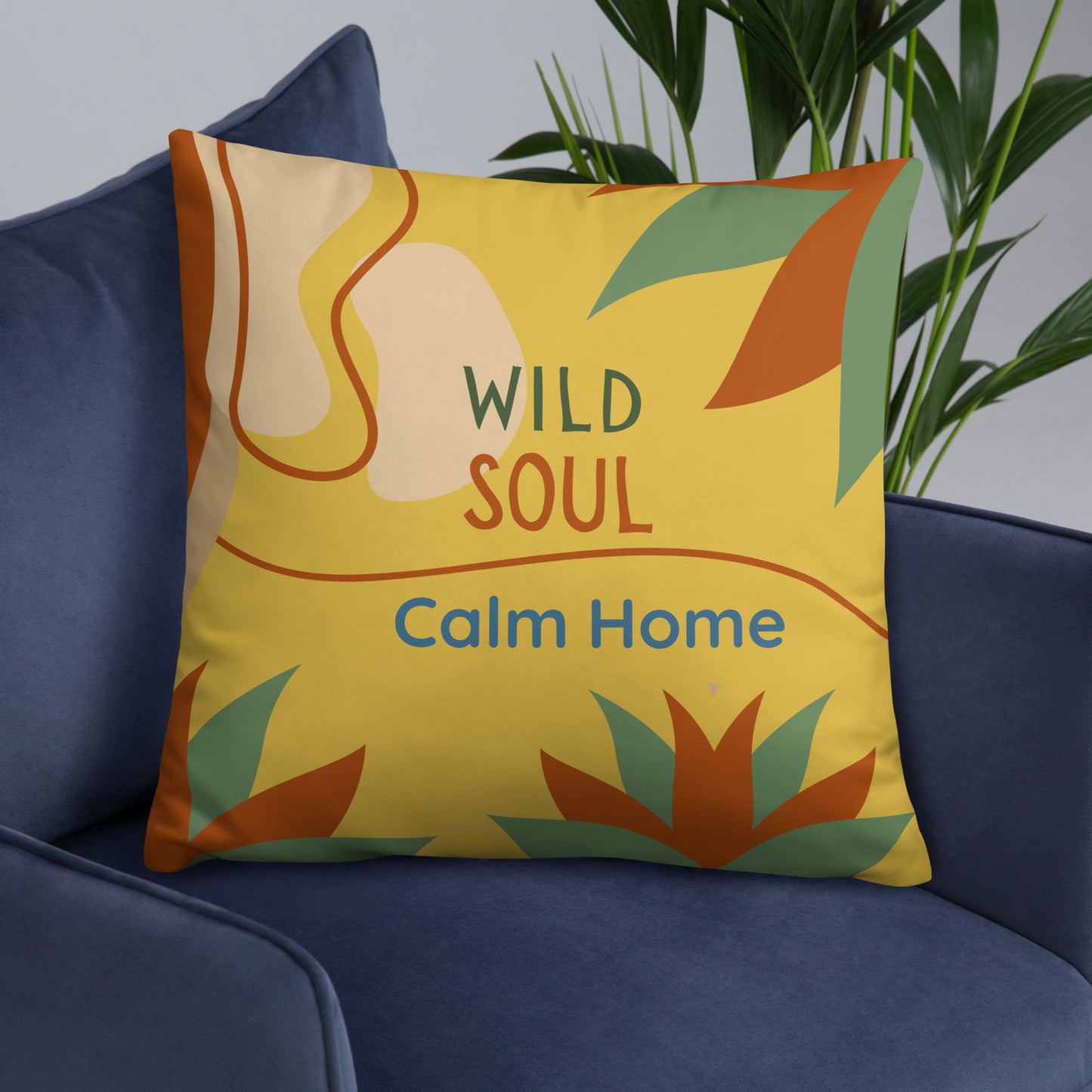 Wild Soul Calm Home Throw Pillow – Decorative Accent Cushion with Insert (3 Sizes)