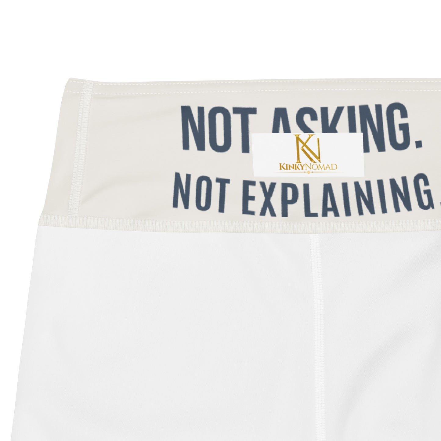 My Body My Rules High-Waisted Yoga Leggings | Sustainable Activewear | Cloud White