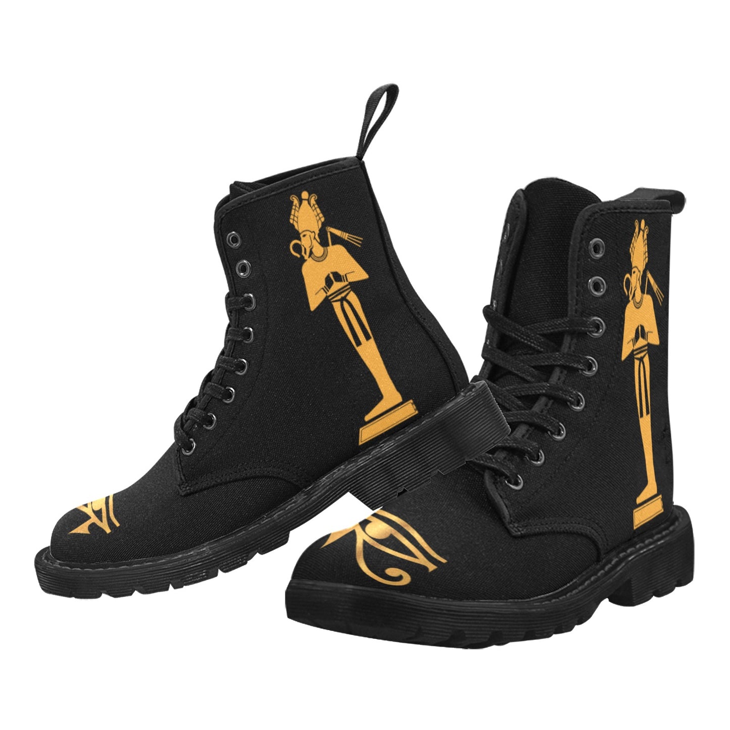 Isis & Osiris Martin Boots | Kemet Series | Black & Gold | Kinky Nomad