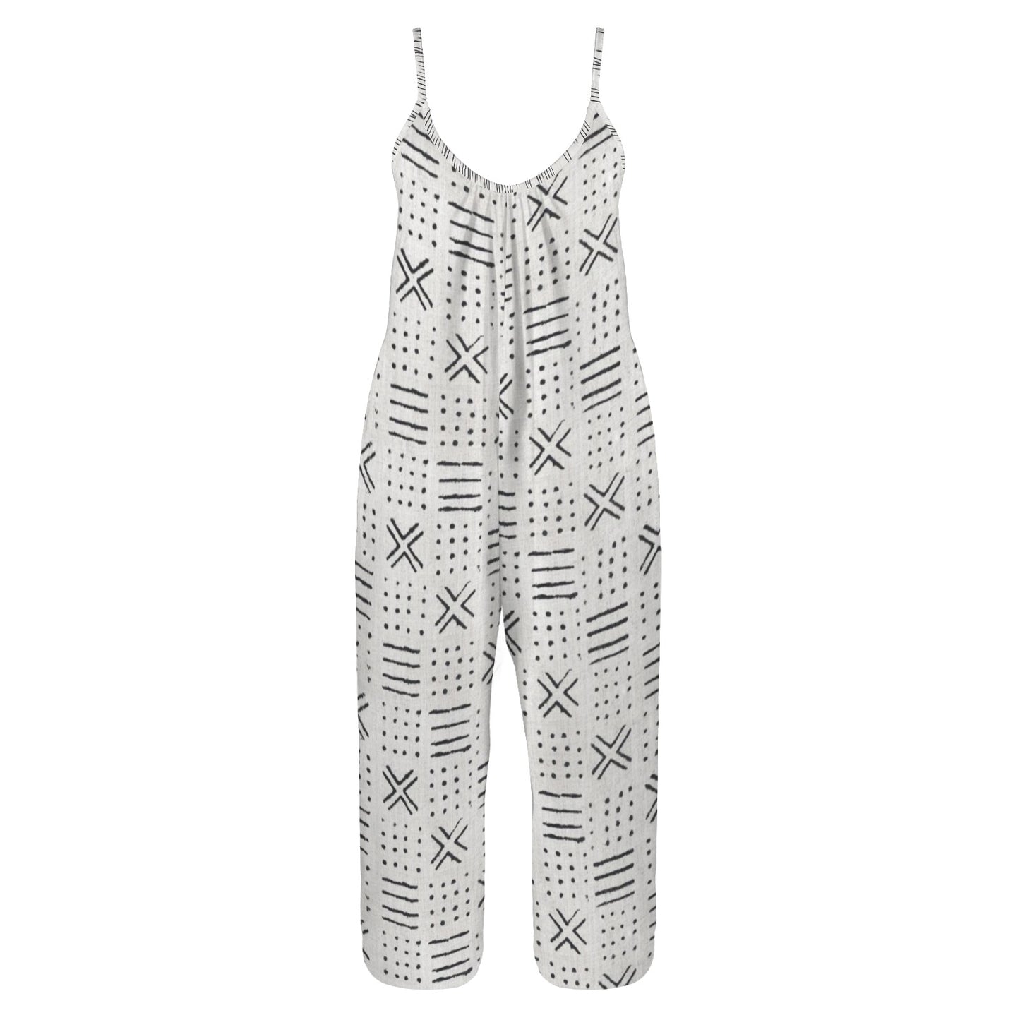 Boho Wide Leg Jumpsuit for Women | Casual Summer Sleeveless Romper | Loose Fit Beach Outfit