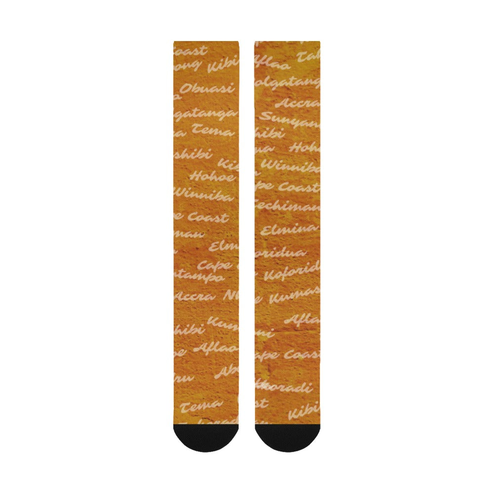 Over-the-Calf Socks | Angles Ghana Mud Cloth | Kinky Nomad