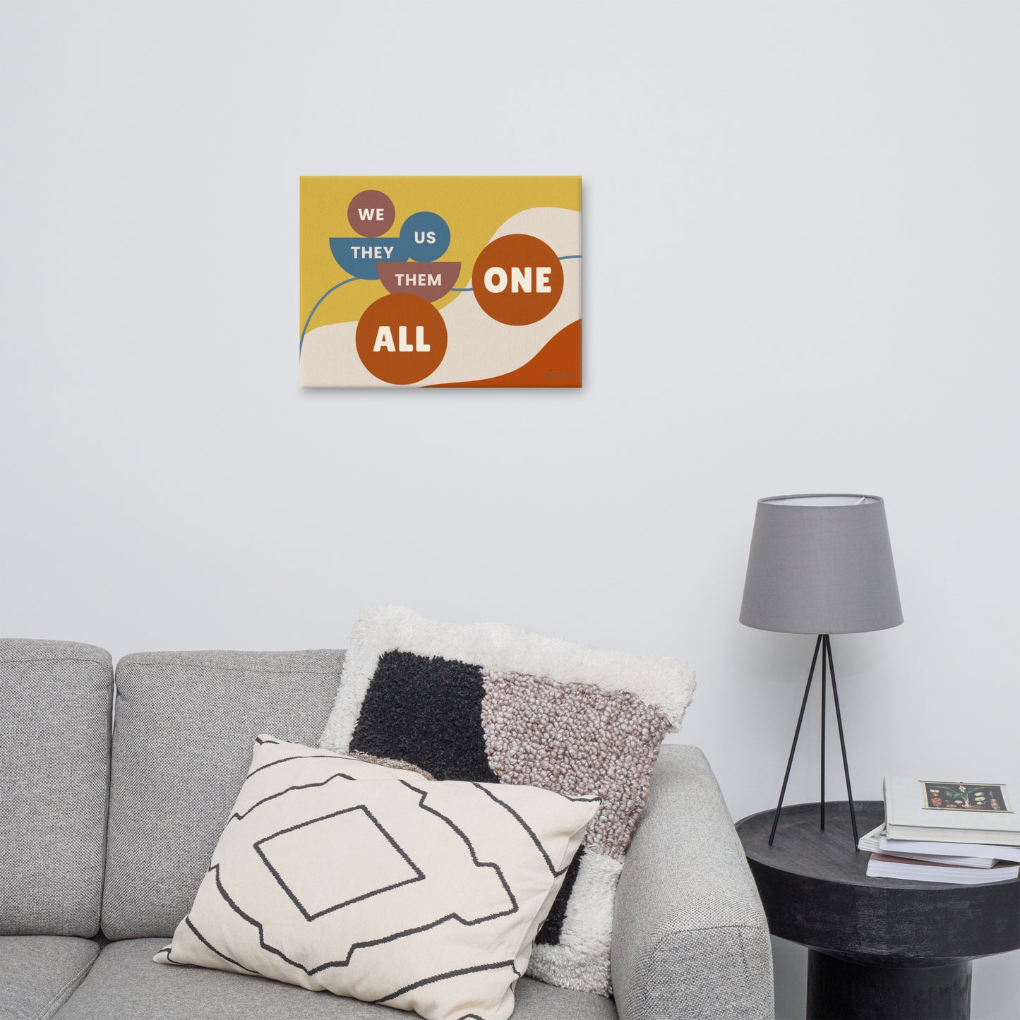 Connection Canvas Wall Art – Modern Abstract Quote Print | Unity & Togetherness Home Decor | 4 Sizes