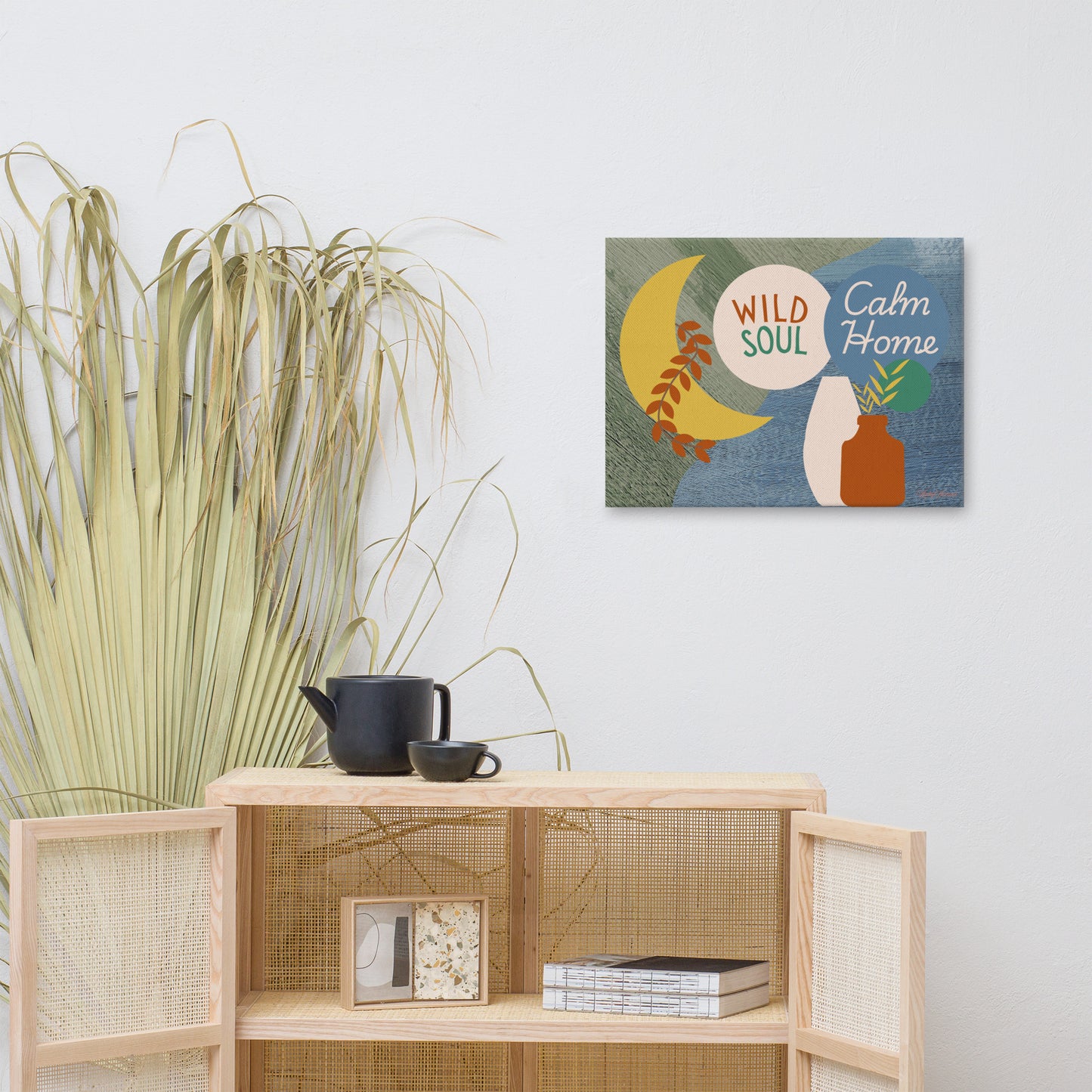 Wild Soul Calm Home Canvas Wall Art – Modern Boho Abstract Print | Inspirational Home Decor in 4 Sizes