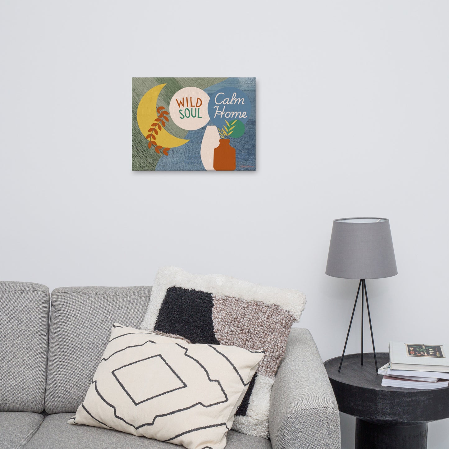 Wild Soul Calm Home Canvas Wall Art – Modern Boho Abstract Print | Inspirational Home Decor in 4 Sizes