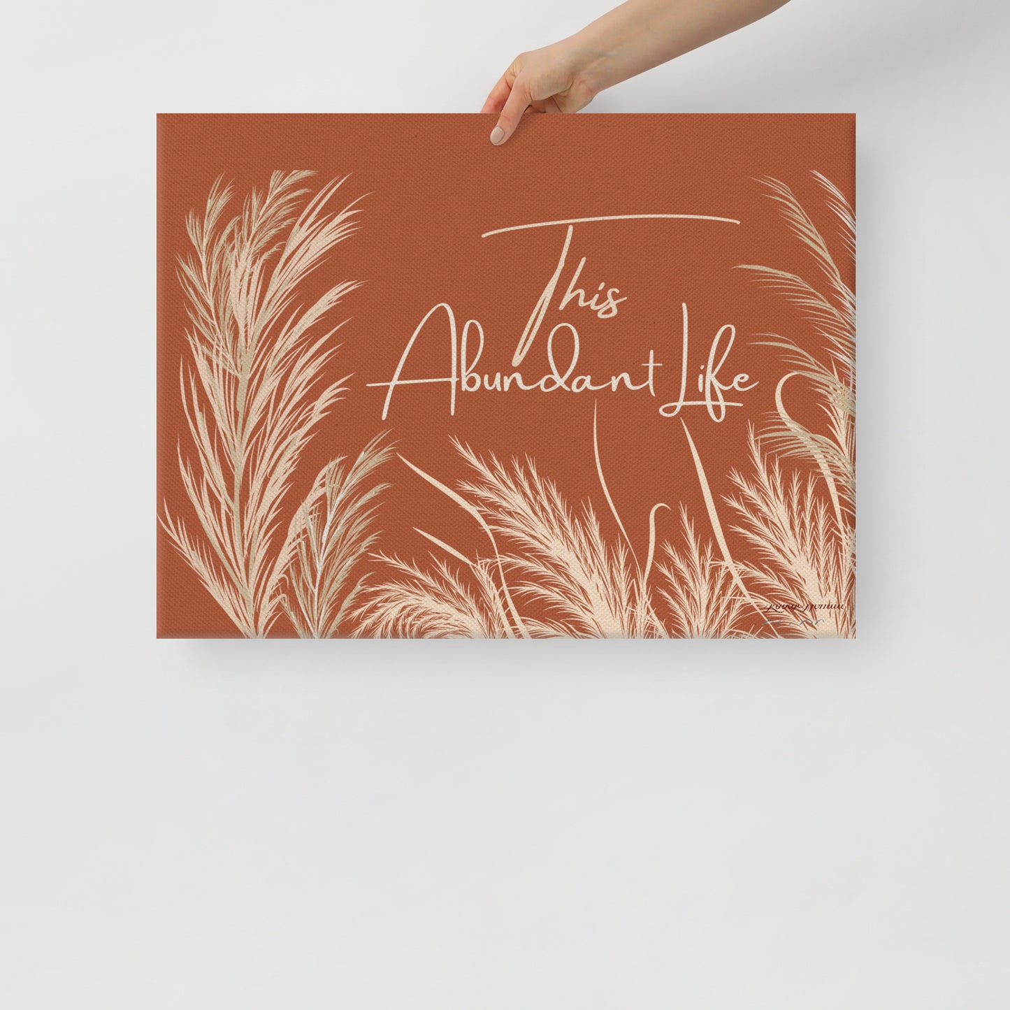 This Abundant Life Canvas Wall Art – Modern Botanical Nature Print | Inspirational Wall Decor in 4 Sizes