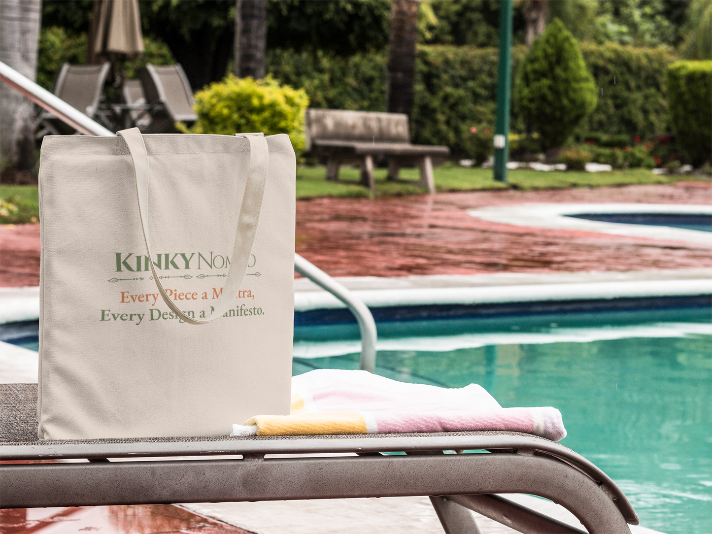 HARMONY Adinkra Tote Bag – Organic Cotton, Eco-Friendly African Symbol Bag, Sustainable Gift by Kinky Nomad