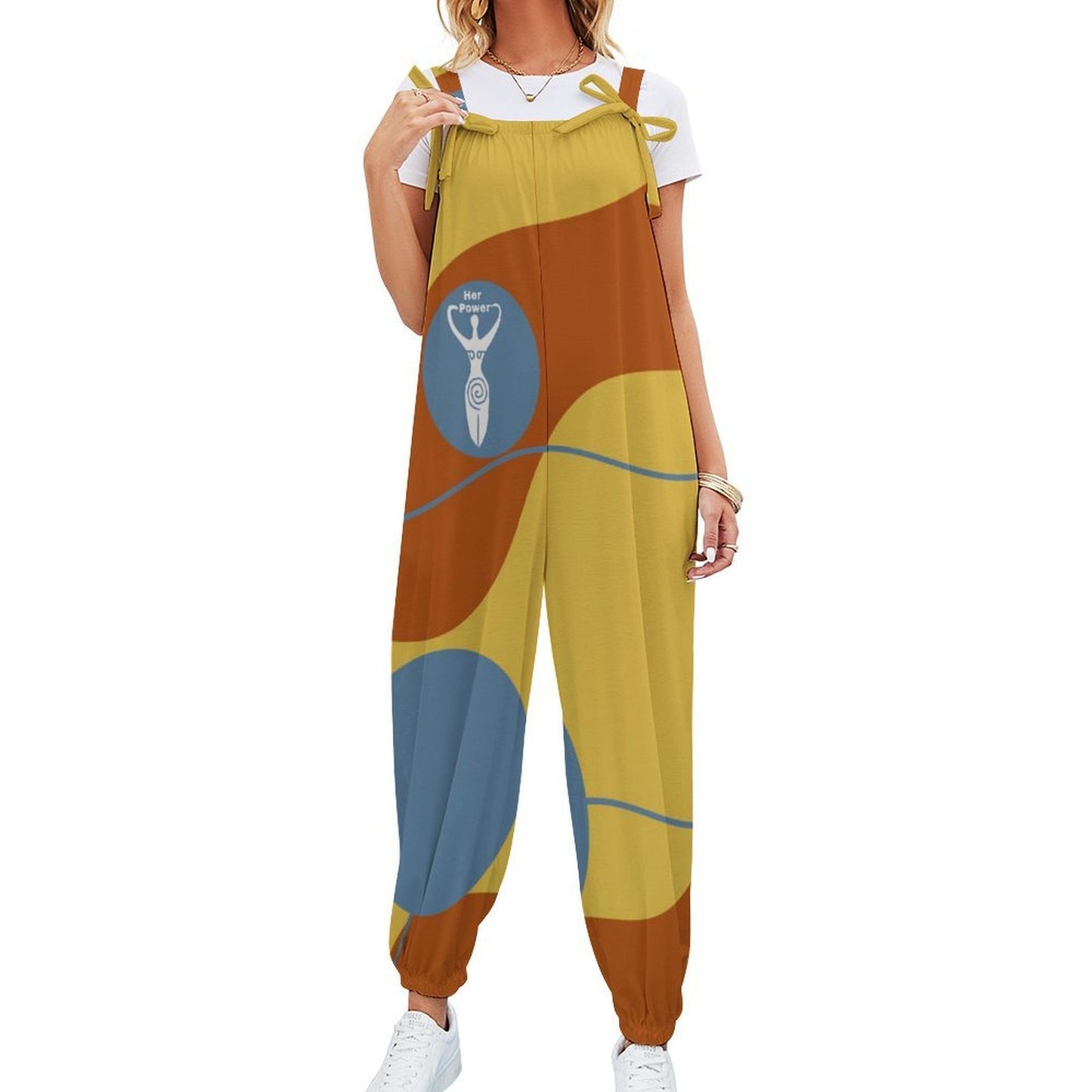 Her Power Goddess Mod  Baggy Suspender Jumpsuit