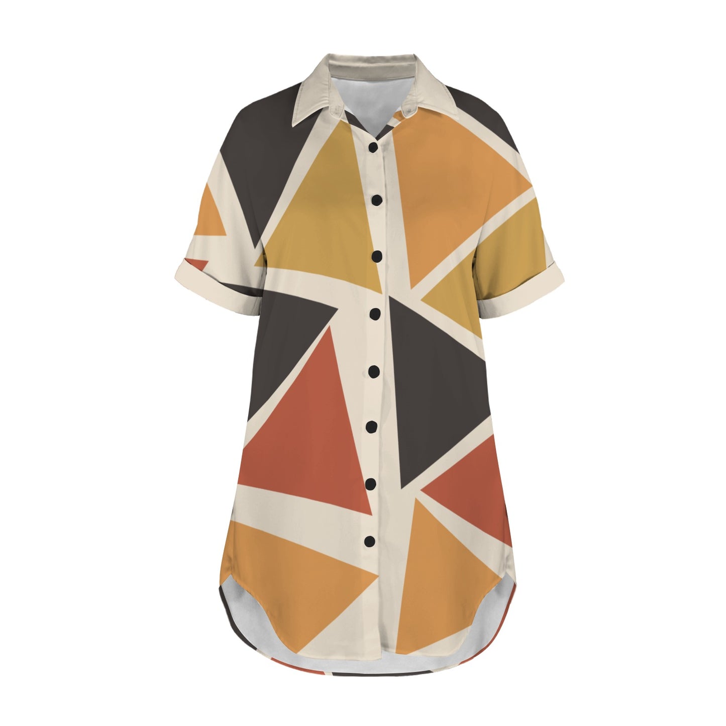 Angles Shirt Dress | Angles Series | Earth Palette | Kinky Nomad