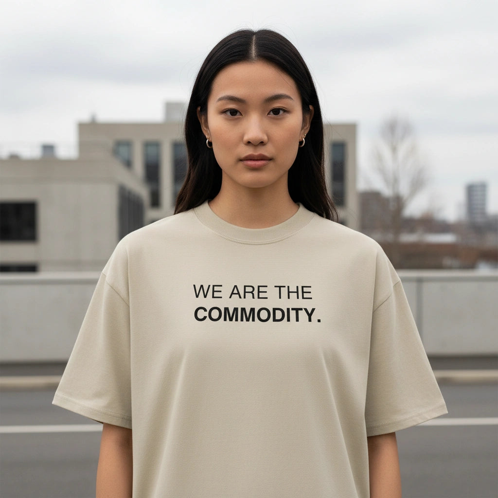 We Are The Commodity Oversized Organic T-Shirt – Empowerment Streetwear Tee