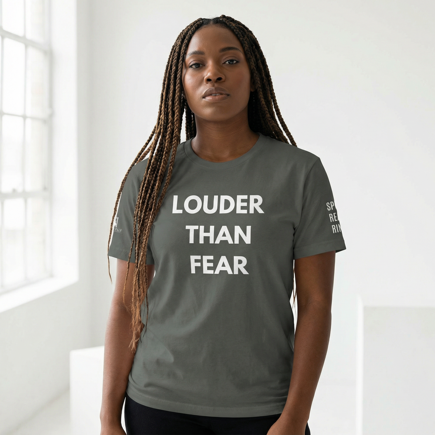 Louder Than Fear | Unisex Premium T-Shirt | Speak. Resist. Rise.