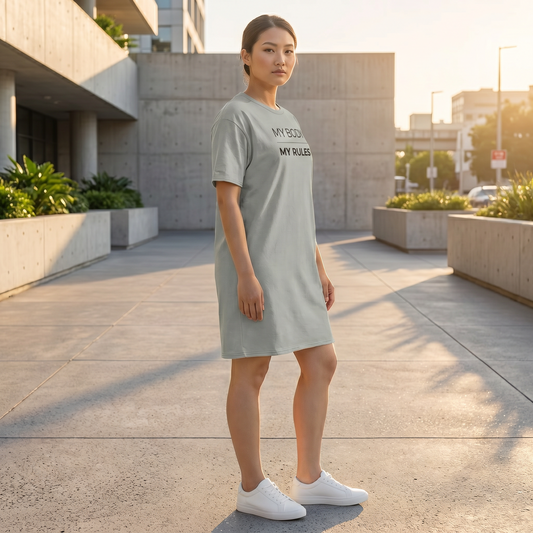 My Body My Rules T-Shirt Dress | Oversized Statement Dress | Kinky Nomad