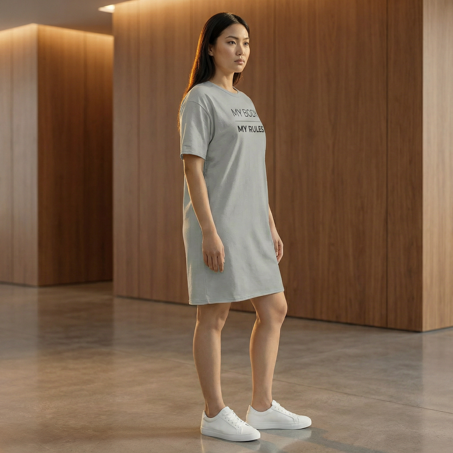 My Body My Rules T-Shirt Dress | Oversized Statement Dress | Kinky Nomad