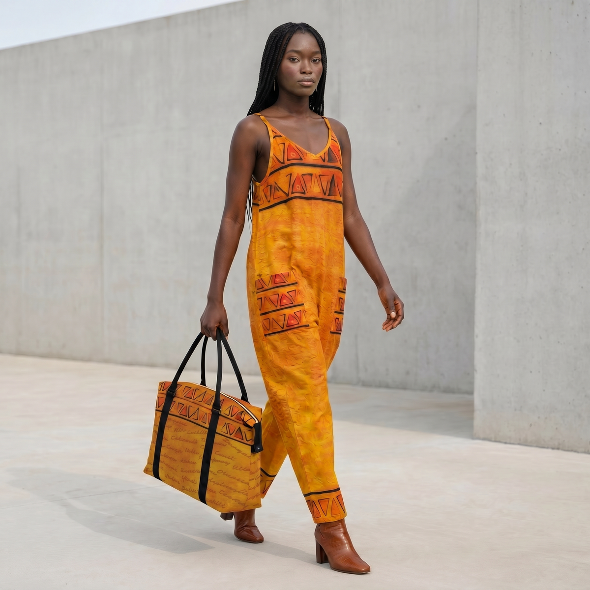 African Geometric Jumpsuit | Ghana Ground Series | Kinky Nomad