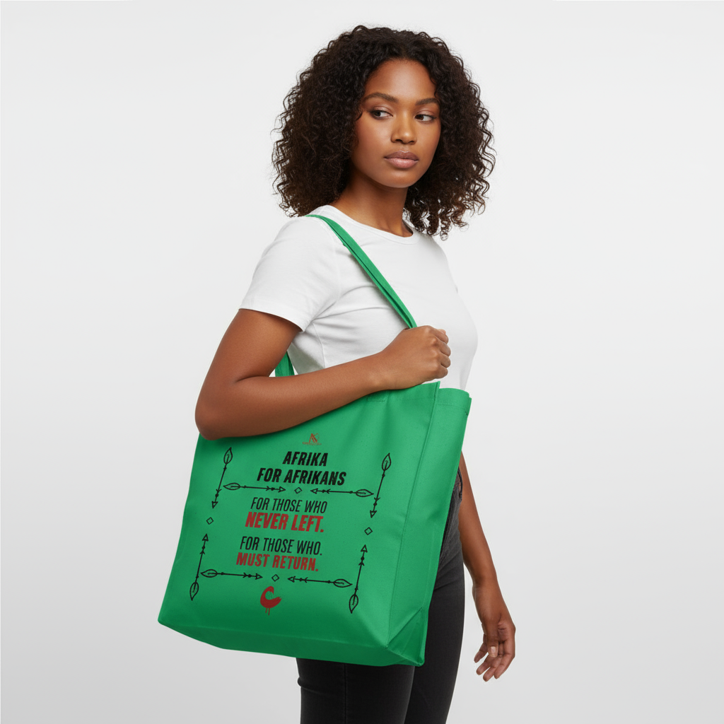 Afrika for Afrikans Tote Bag | Empowerment Quote Reusable Cotton Canvas Tote by Kinky Nomad