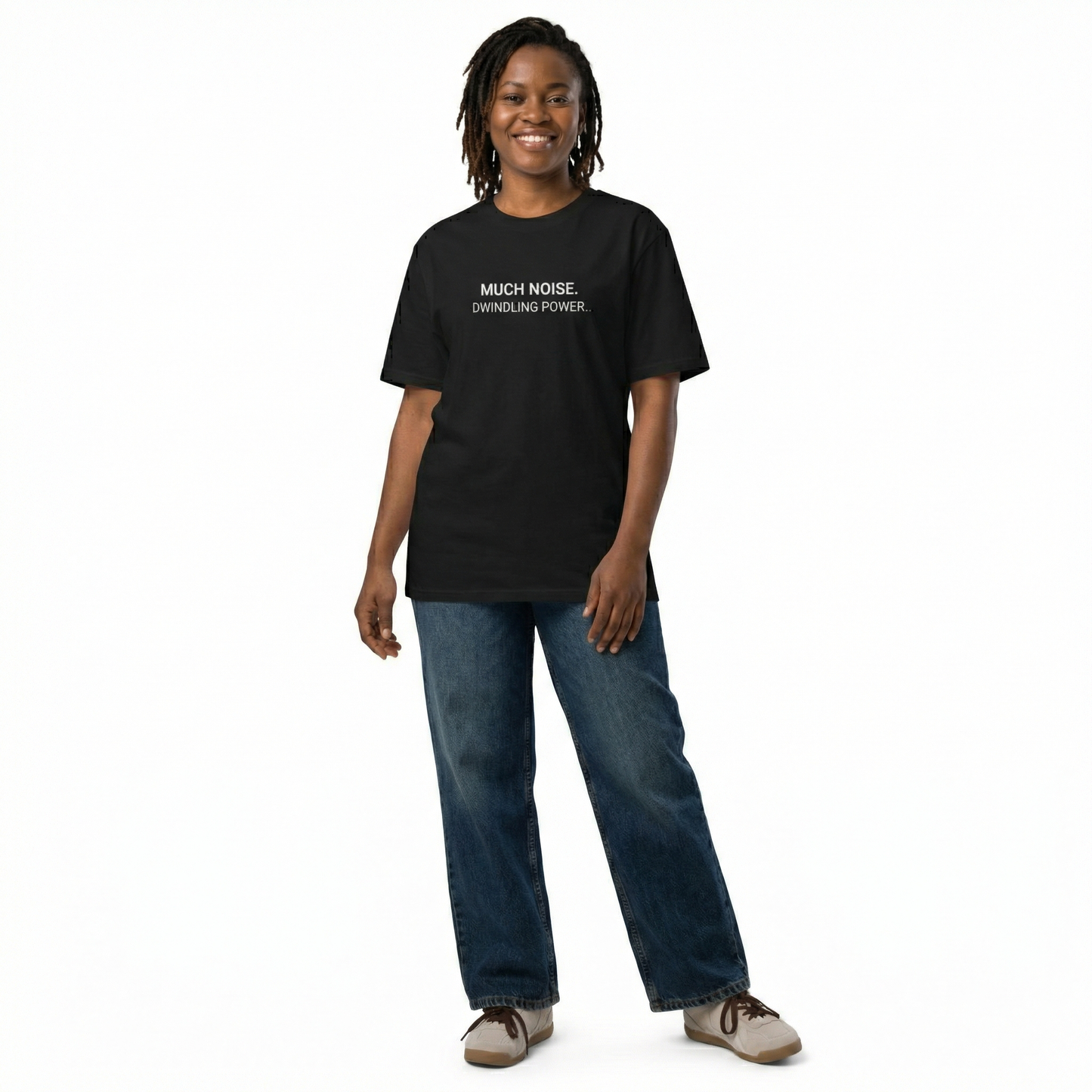 Much Noise Dwindling Power Oversized Organic T-Shirt | Unisex Streetwear Tee