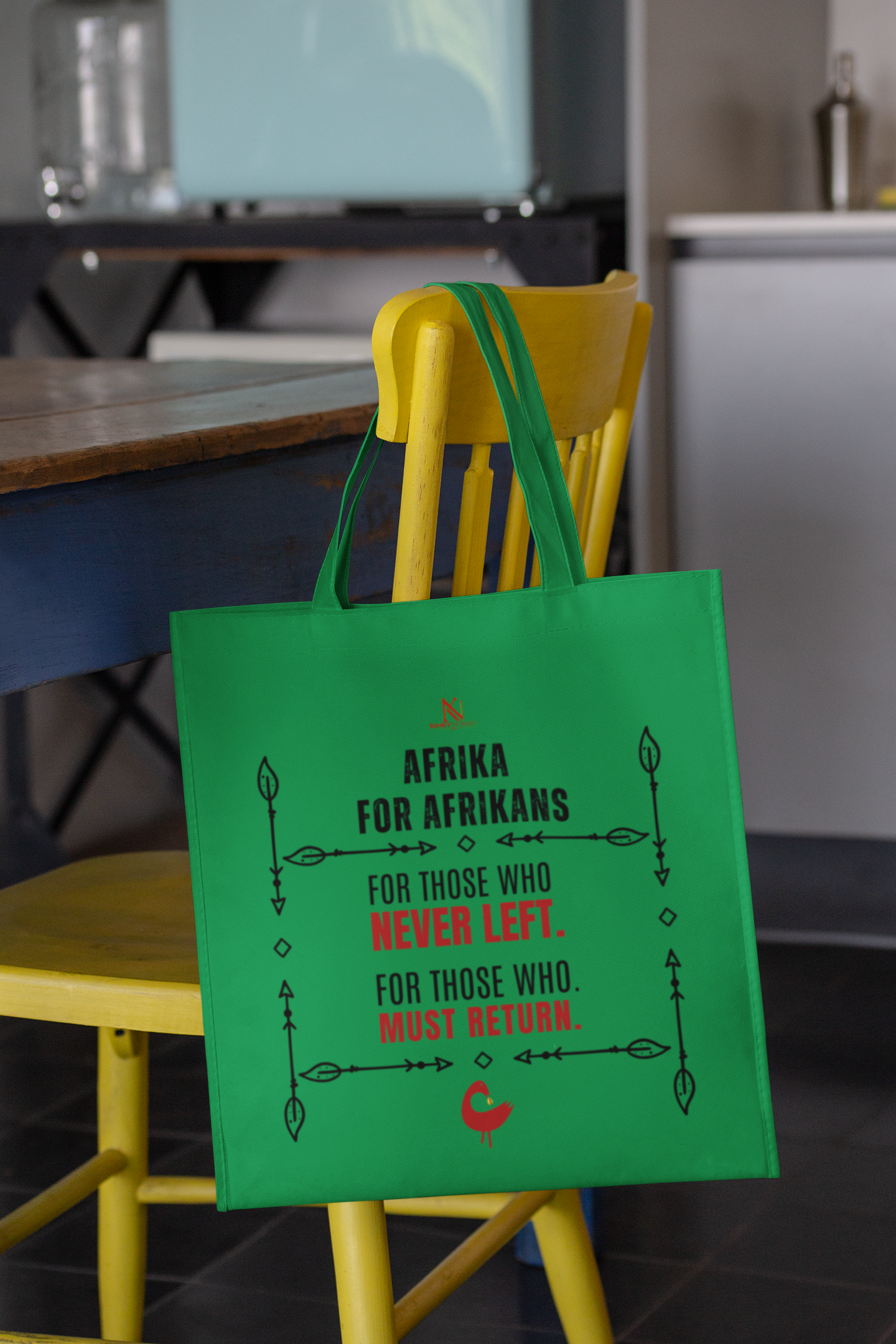 Afrika for Afrikans Tote Bag | Empowerment Quote Reusable Cotton Canvas Tote by Kinky Nomad