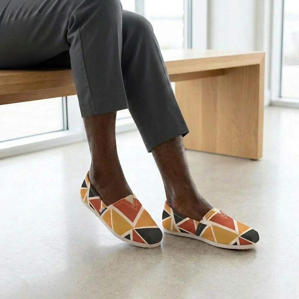 Canvas Slip-On Shoes | Ghana & Angles Series | Kinky Nomad