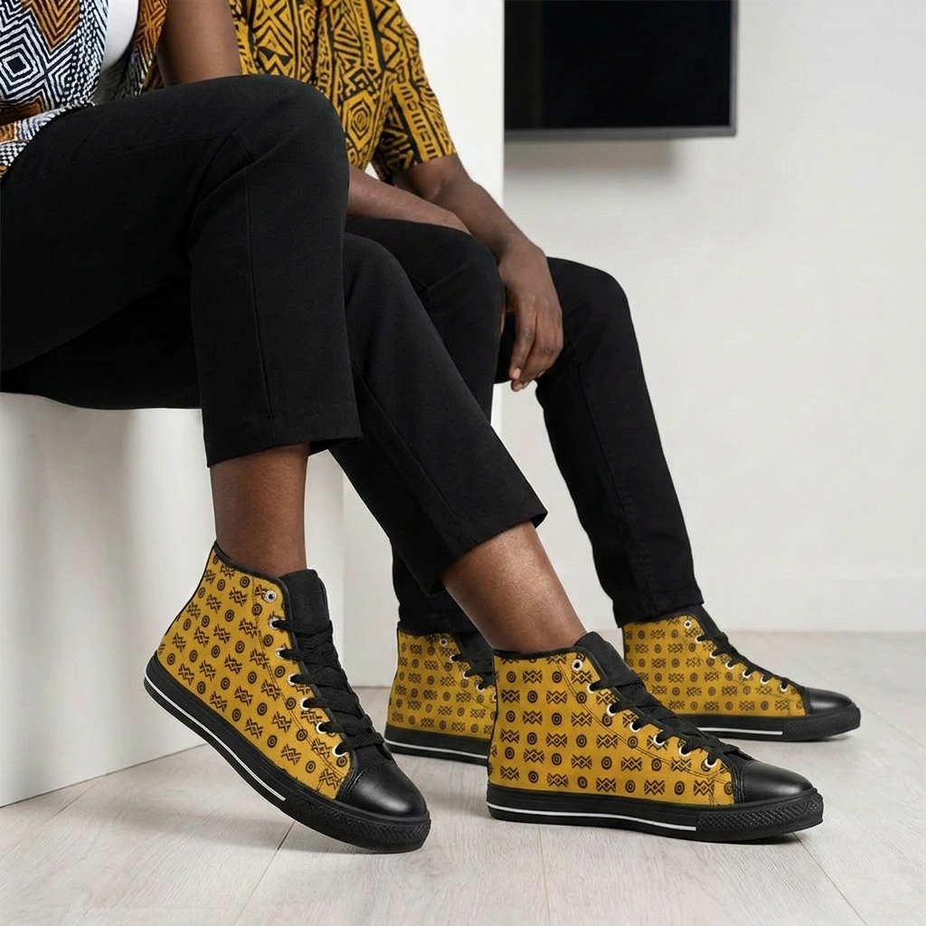 High Top Sneakers | Adinkra | Savanna Sole | Boho Sole & Crown | Kinky Nomad