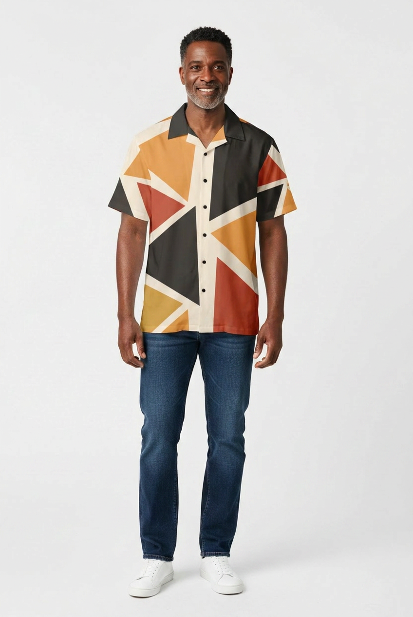 Men's Geometric Shirt | Angles Series | Kinky Nomad