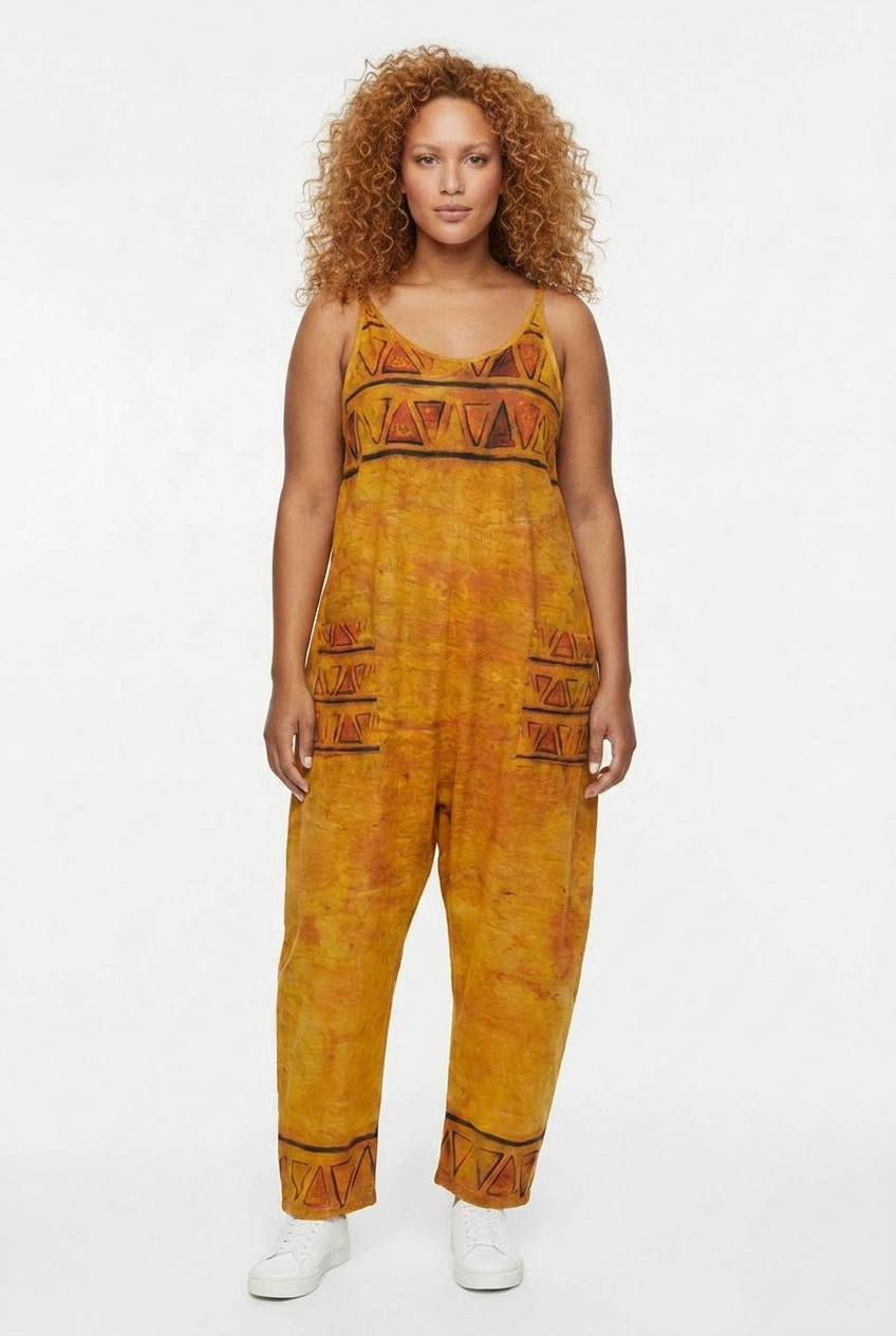 African Geometric Jumpsuit | Ghana Ground Series | Kinky Nomad