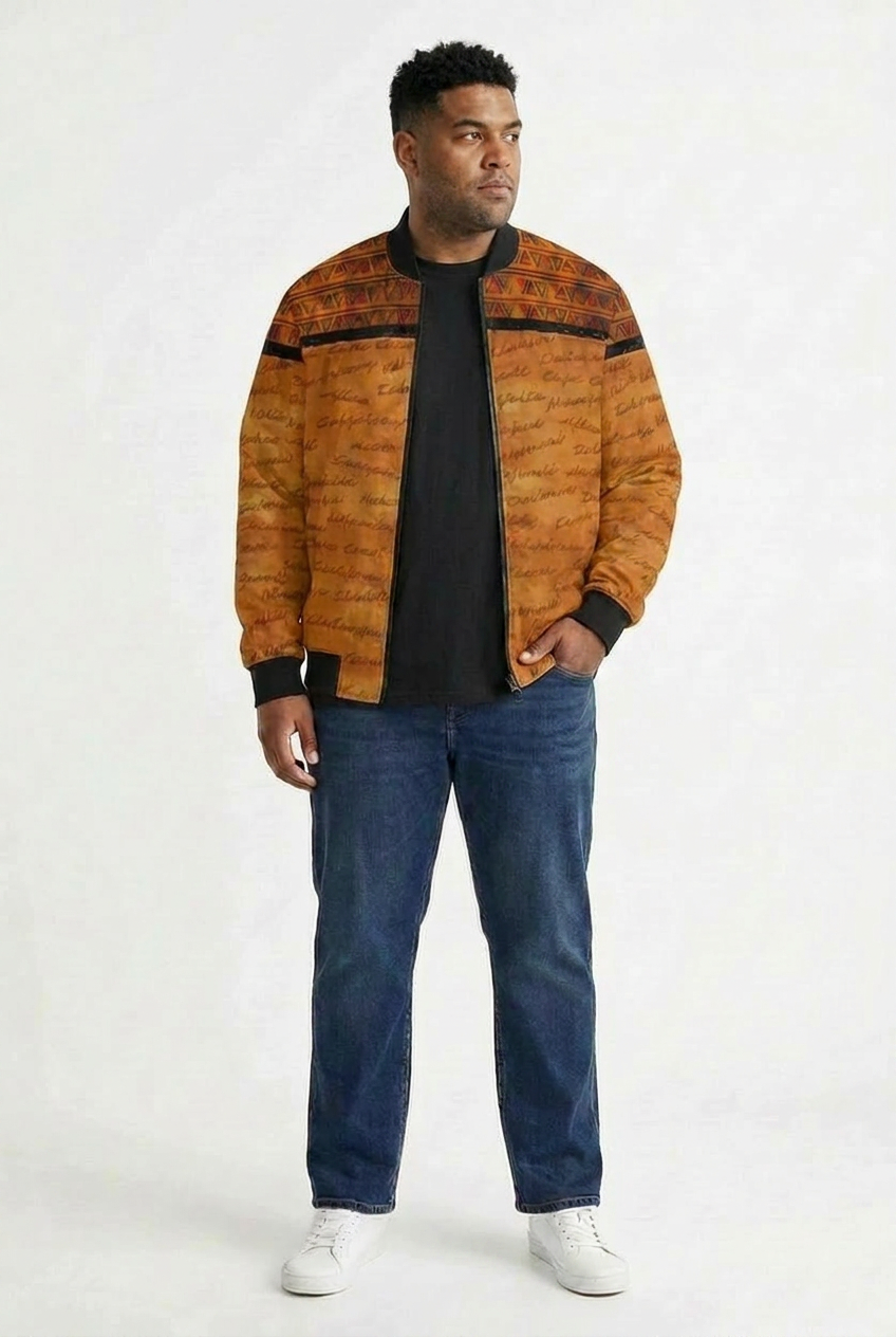 Ghana Print Bomber Jacket | All Roads Lead to Ghana | Kinky Nomad