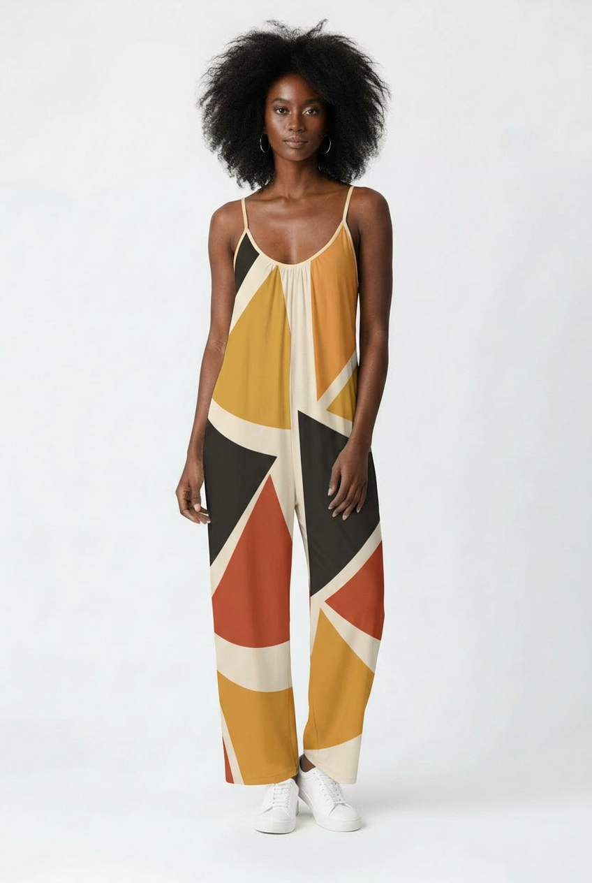 Geometric Wide Leg Jumpsuit | Angles | Kinky Nomad