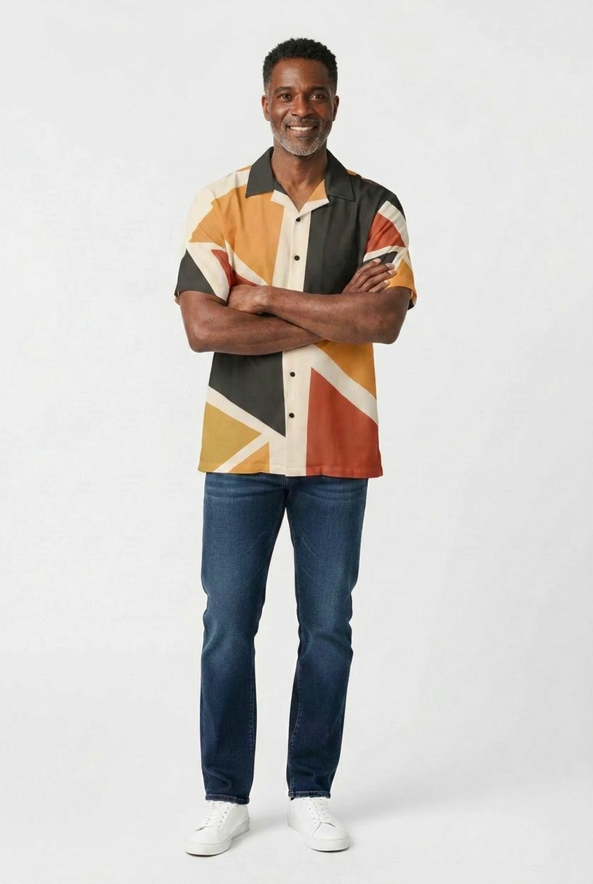 Men's Geometric Shirt | Angles Series | Kinky Nomad