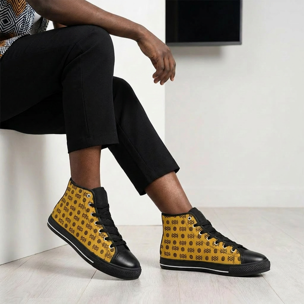 High Top Sneakers | Adinkra | Savanna Sole | Boho Sole & Crown | Kinky Nomad