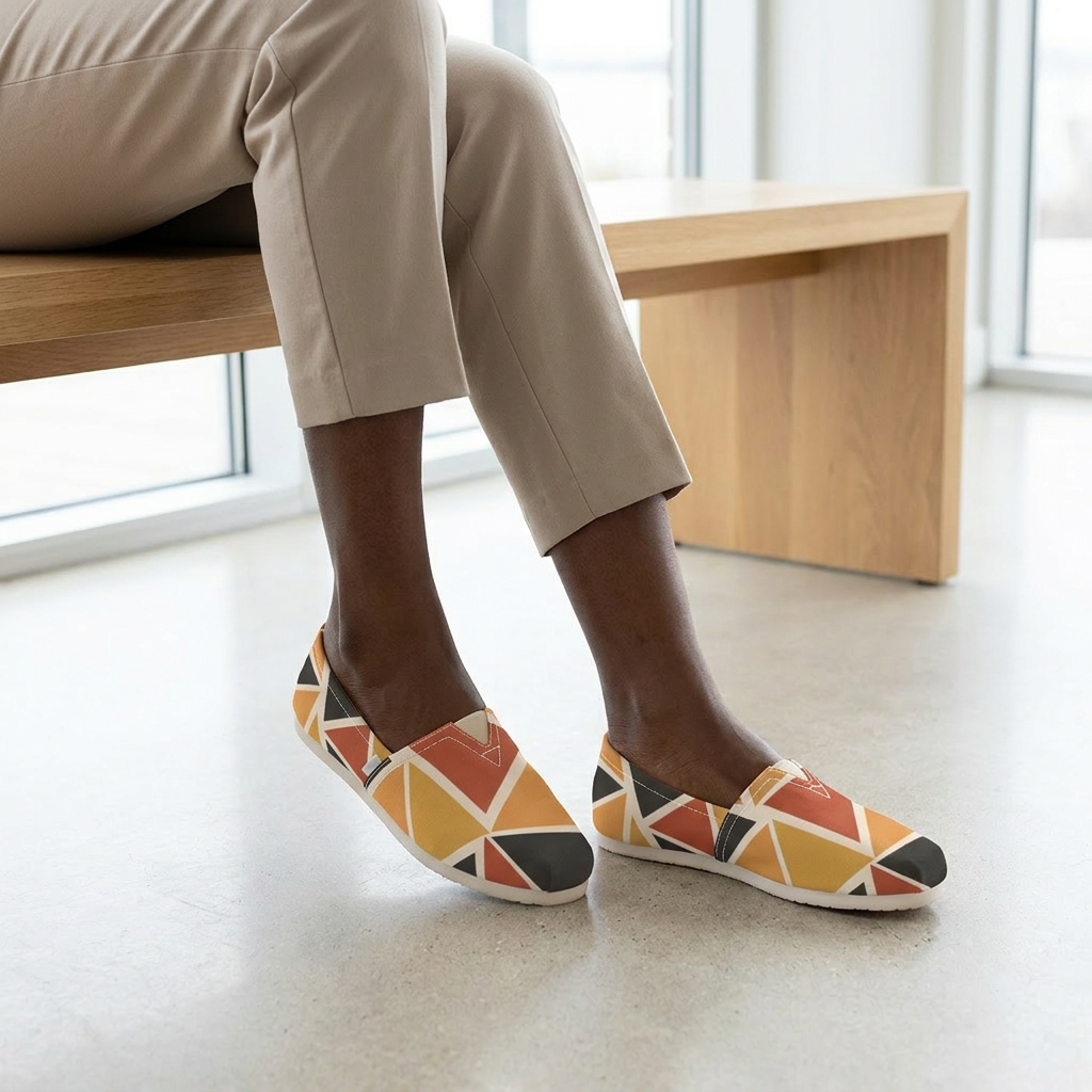 Canvas Slip-On Shoes | Ghana & Angles Series | Kinky Nomad