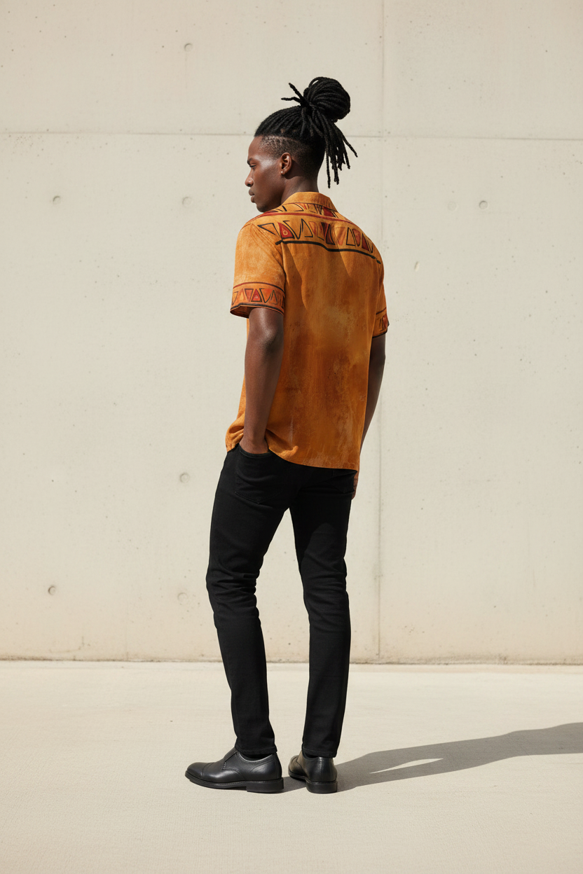 Men's African Shirt | Ghana Ground Series | Kinky Nomad