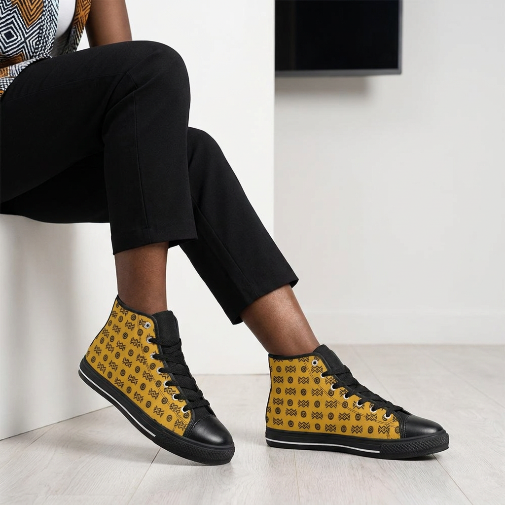 High Top Sneakers | Adinkra | Savanna Sole | Boho Sole & Crown | Kinky Nomad