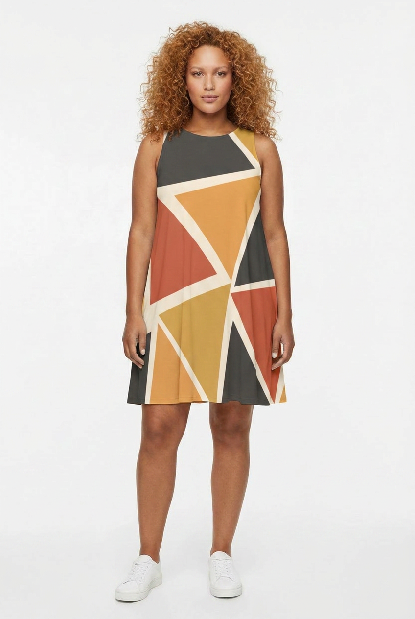 Geometric A-Line Dress | Angles Series | Kinky Nomad