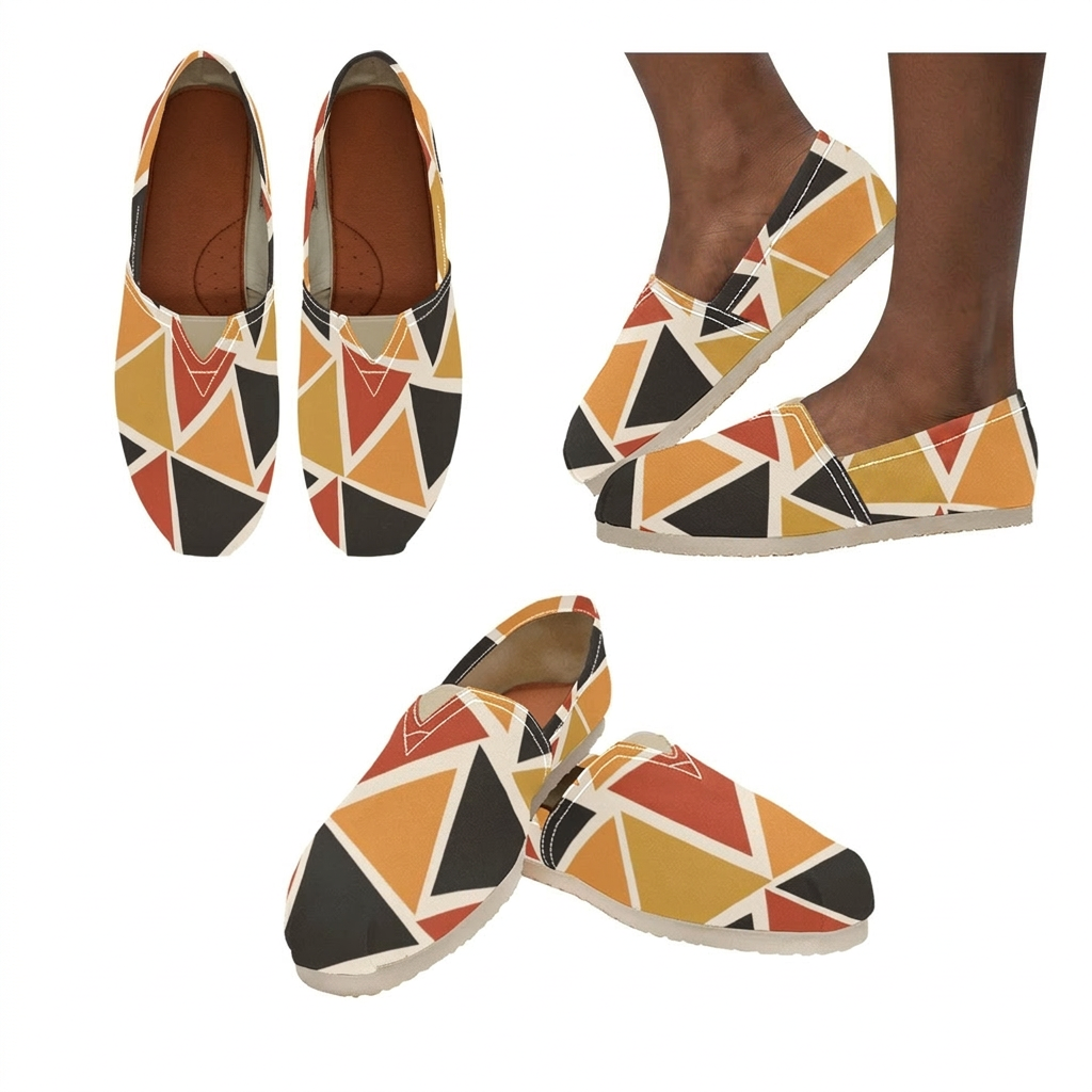 Canvas Slip-On Shoes | Ghana & Angles Series | Kinky Nomad