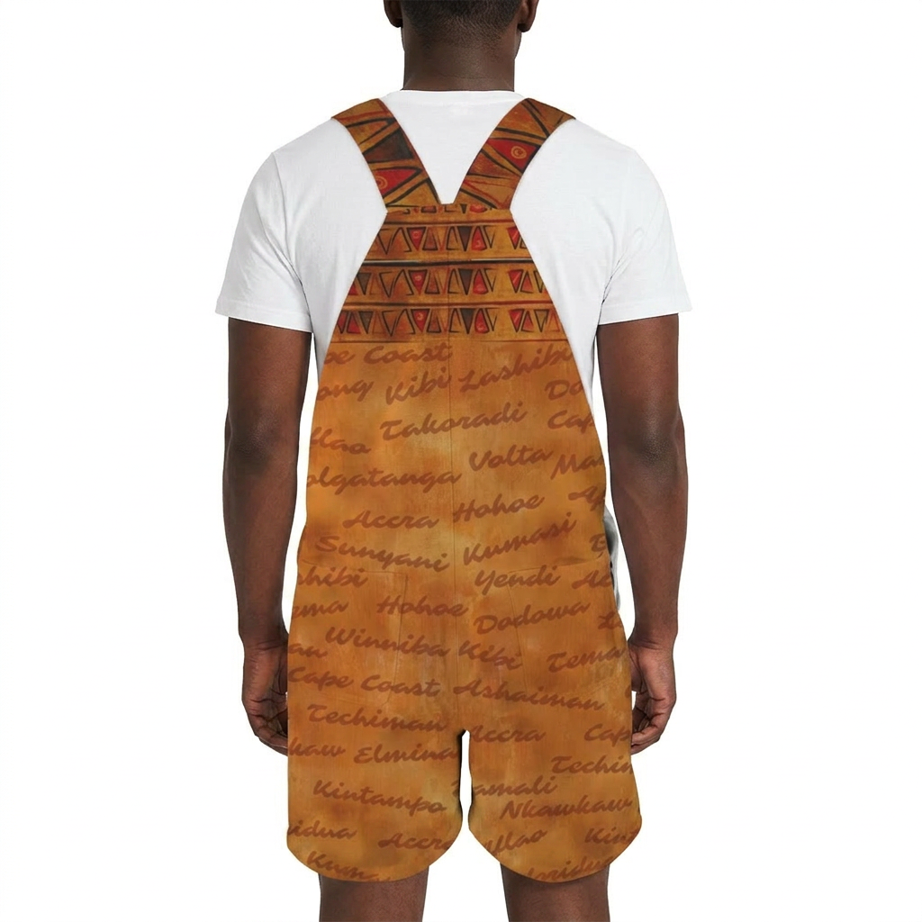 Ghana Inspired Overalls | African Print Unisex | Kinky Nomad