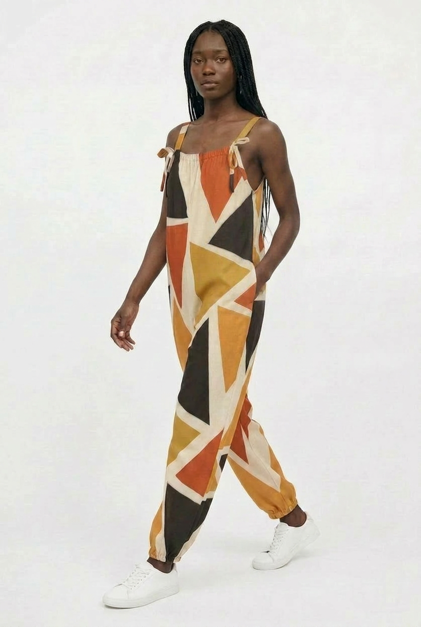 Geometric Baggy Jumpsuit | Angles Series | Kinky Nomad