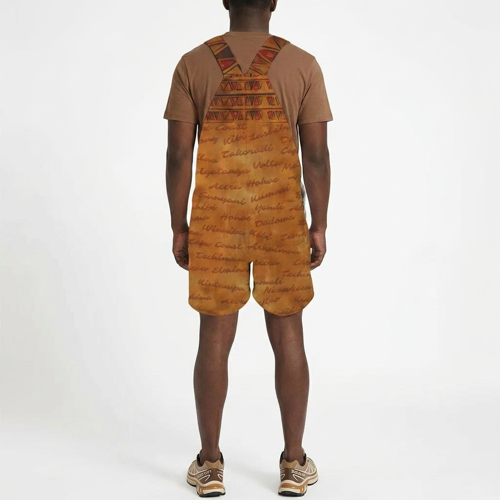 Ghana Inspired Overalls | African Print Unisex | Kinky Nomad