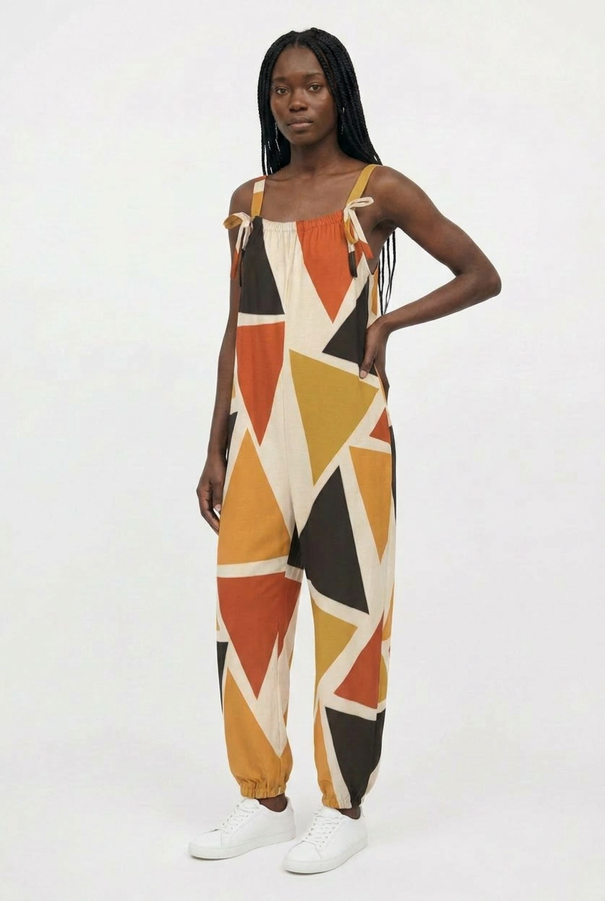 Geometric Baggy Jumpsuit | Angles Series | Kinky Nomad